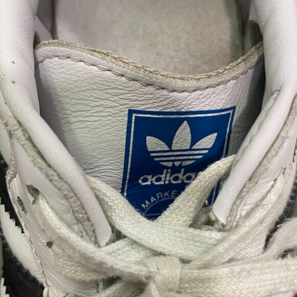 Adidas Samba Classic Leather Sneakers White Black Girls 4 - Picture 10 of 10